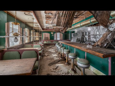 Inside an Apocolyptic Abandoned 1950's Diner & Hotel Frozen in Time!