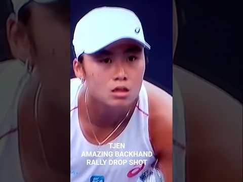JANIC TJEN AMAZING BACKHAND RALLY DROP SHOT #shorts