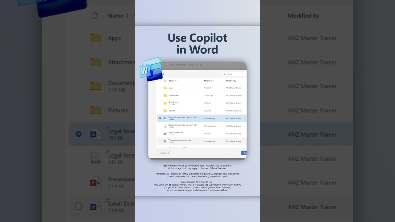 Update Your Resume Easily with Word Copilot ✍️