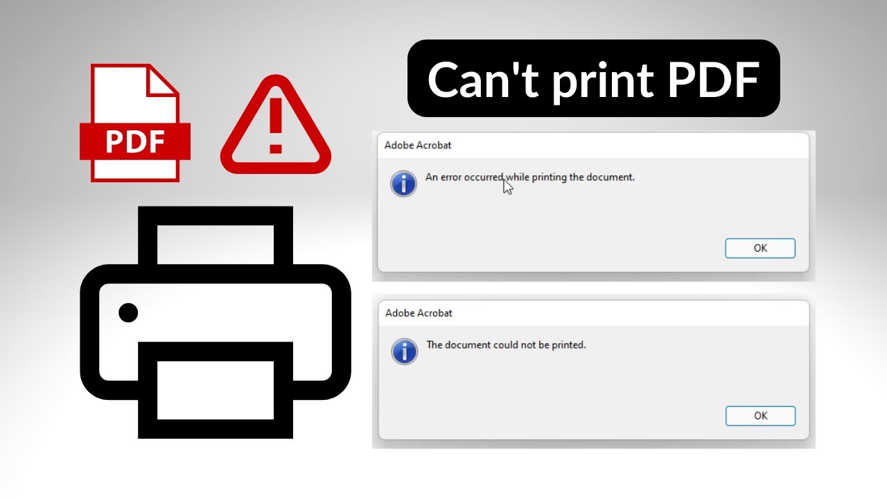 Troubleshooting PDF Printing Errors in Adobe Acrobat