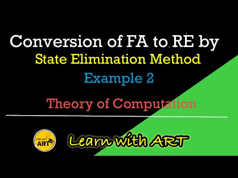 FA to RE Conversion by State Elimination Method | Example