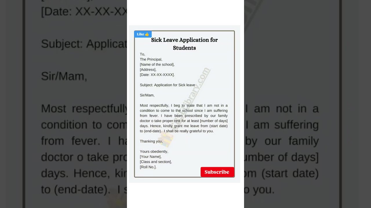 Sick Leave Application for Students: Sample Templates and Guidelines