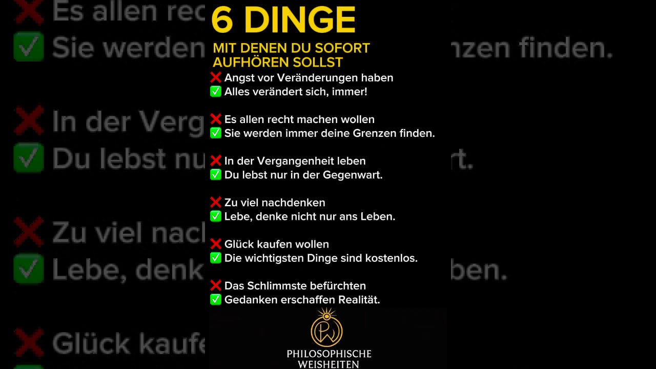 6 Dinge, die du sofort aufhören solltest! 🚫