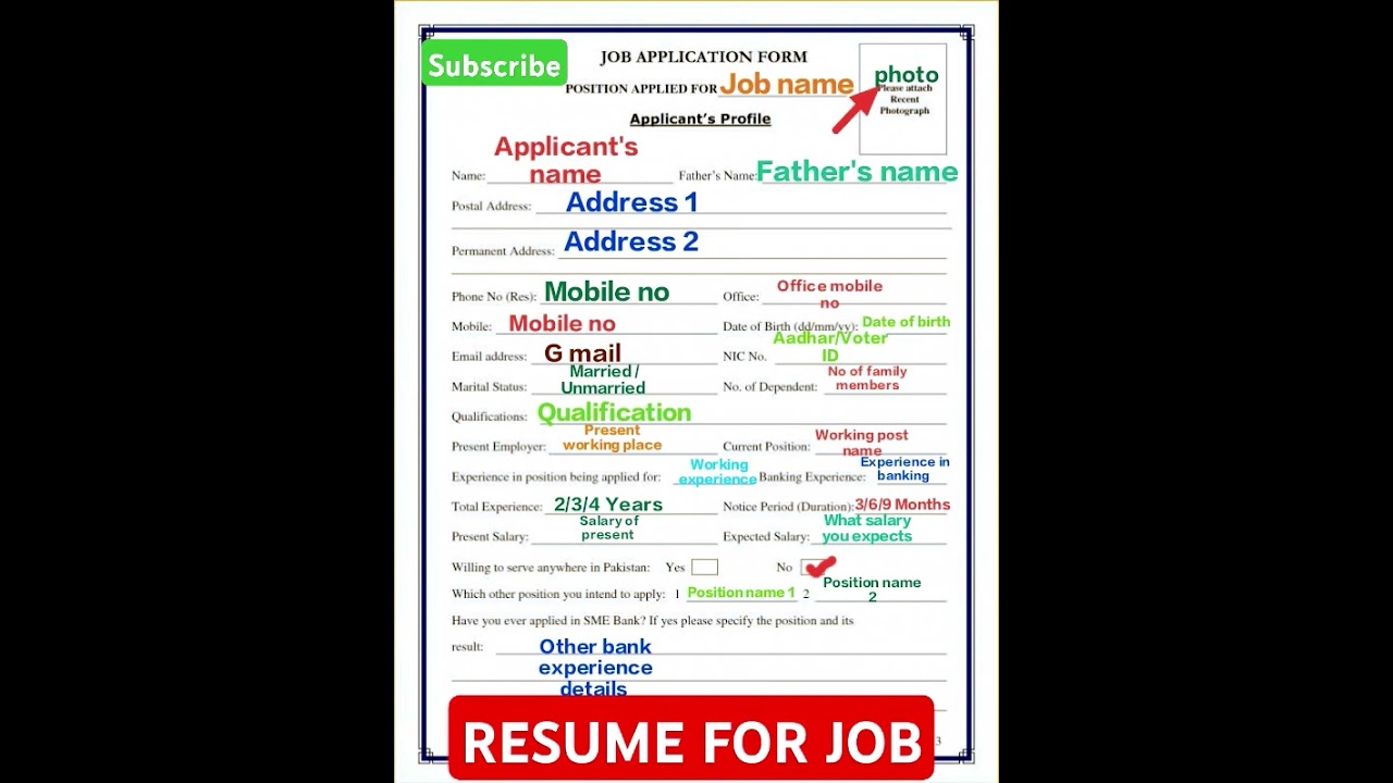 Guide to Filling a Job Application Form✍️