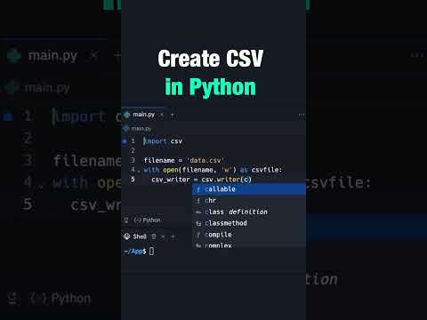 Create CSV FIle in Python #softlinks #python #softwareengineering