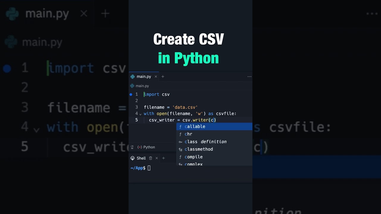 Creating CSV Files in Python