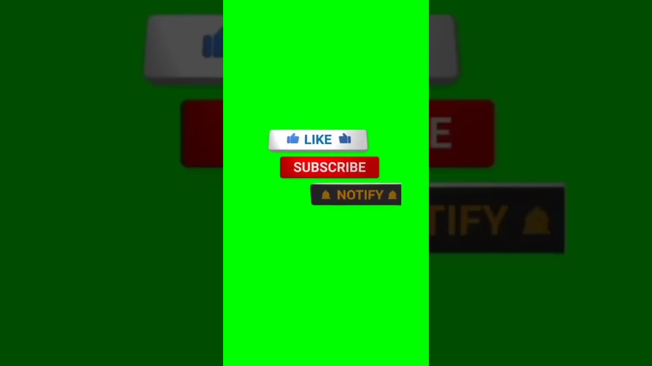 Like & Subscribe with Green Screen π₯