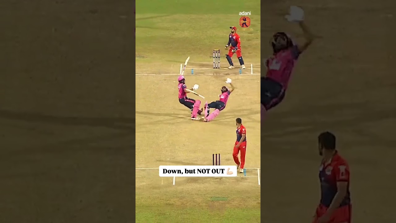 Hilarious Cricket Moments: Down But Not Out 😂