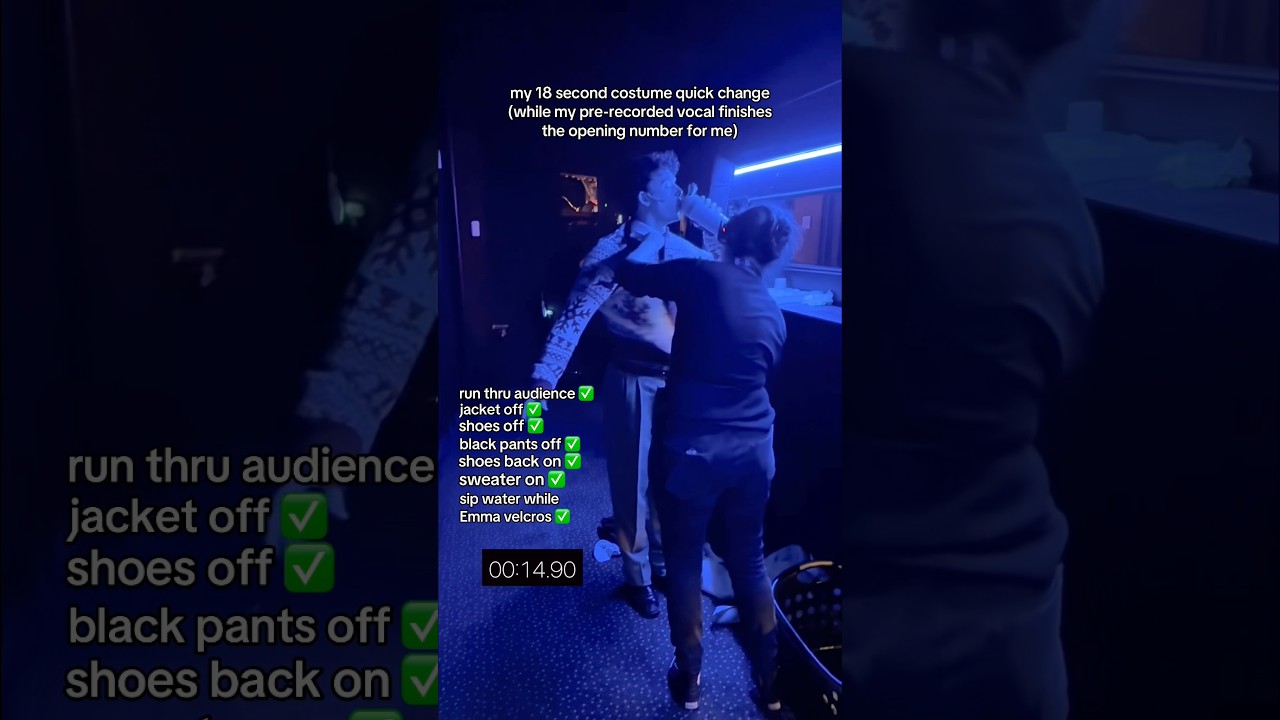 my 18 Quick 18-Second Costume Change on Stage 🎭