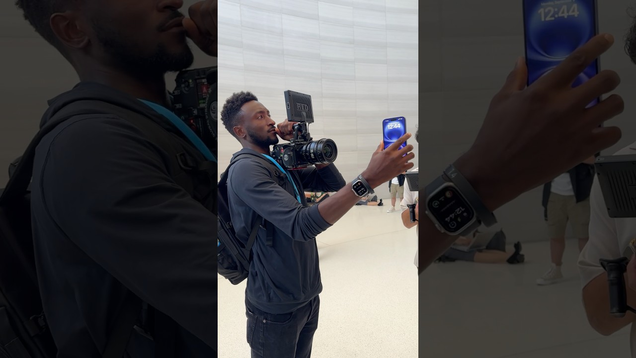 Marques Brownlee Captures B-Roll Footage at the iPhone 16 Launch Event