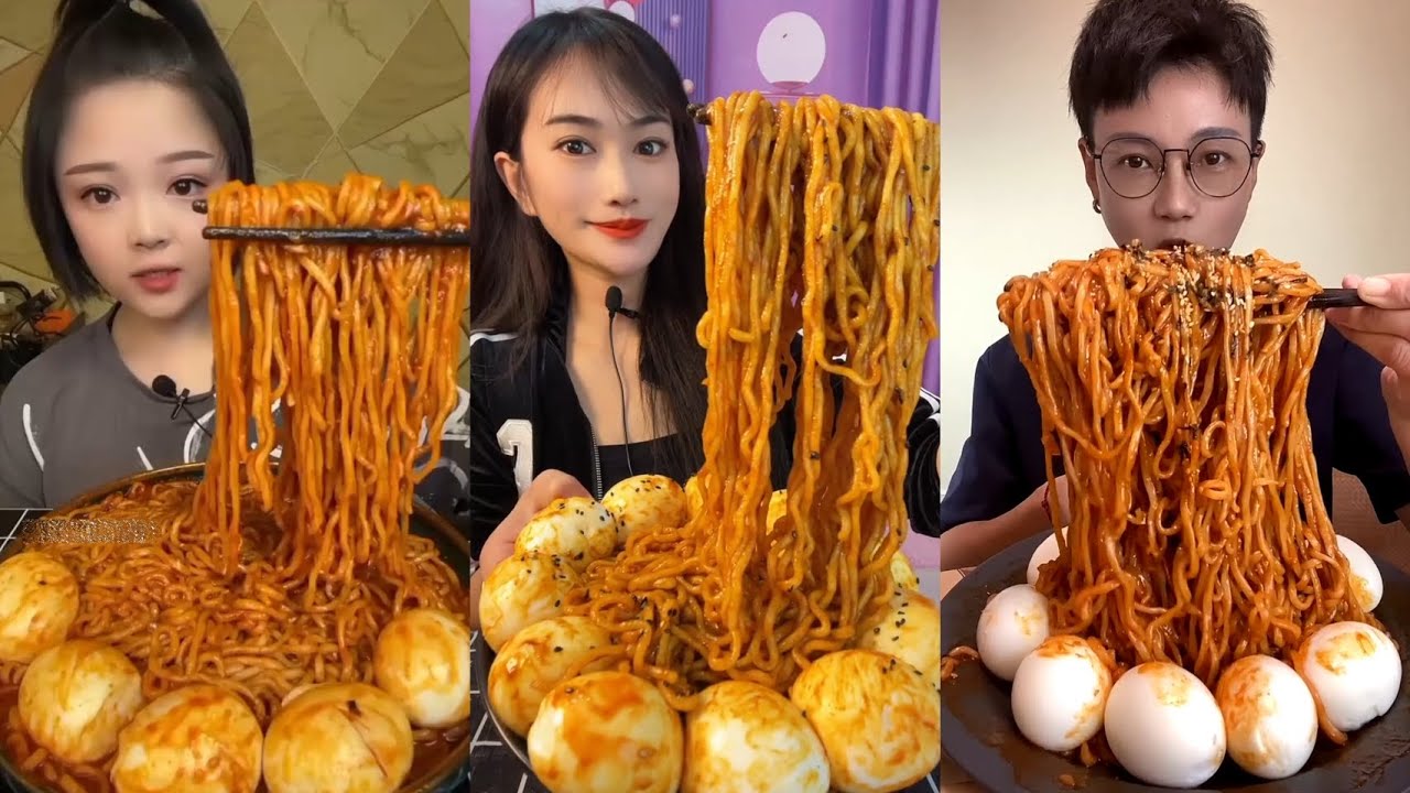 2x Spicy Noodles Challenge with Soft-Boiled Egg 🌶️