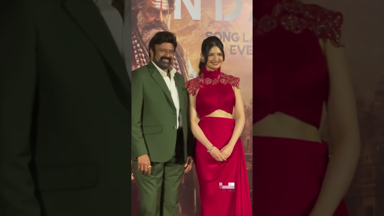 Harshaali Malhotra & Nandamuri Balakrishna at 'Akhanda 2' Event 🎬