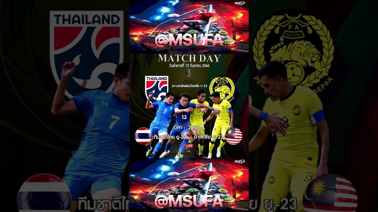 ถ่ายทอดสดบอลไทย-มาเลเซีย 12/09/66 ⚽