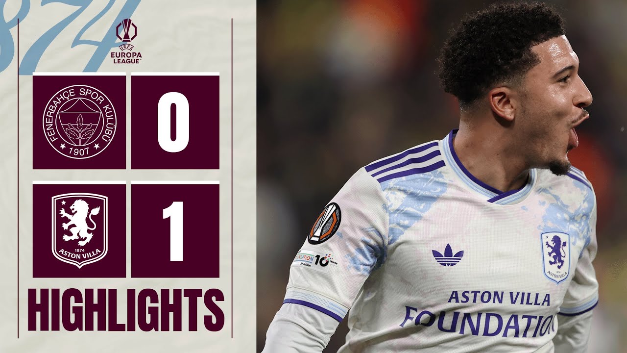 Sancho Scores First Villa Goal in Europa League ⚽