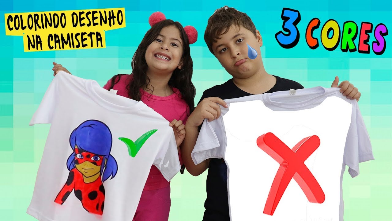 Desafio de Pintura na Camiseta com 3 Cores! Quem Venceu? 🎨