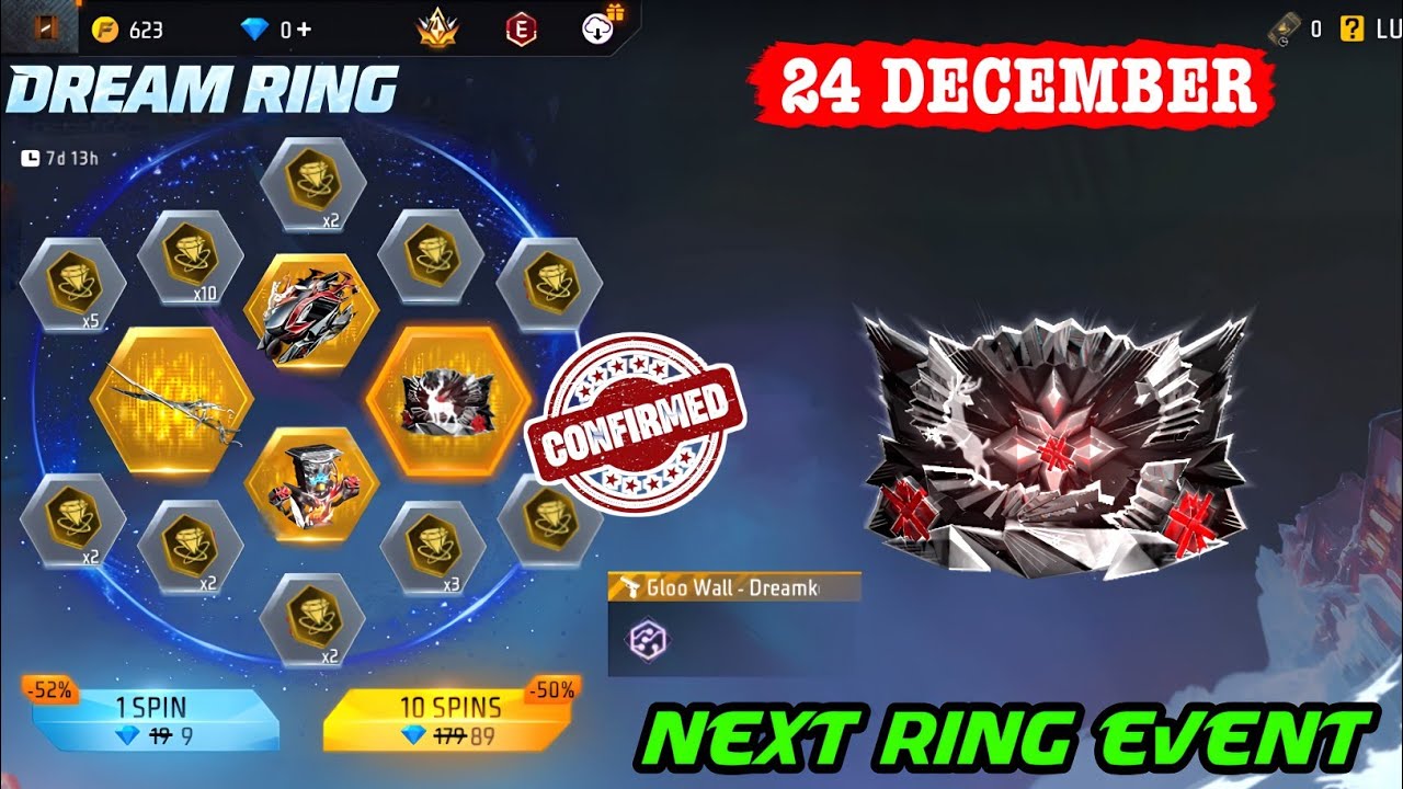 Free Fire New Dream Ring Event & Token Ring Update 🎮