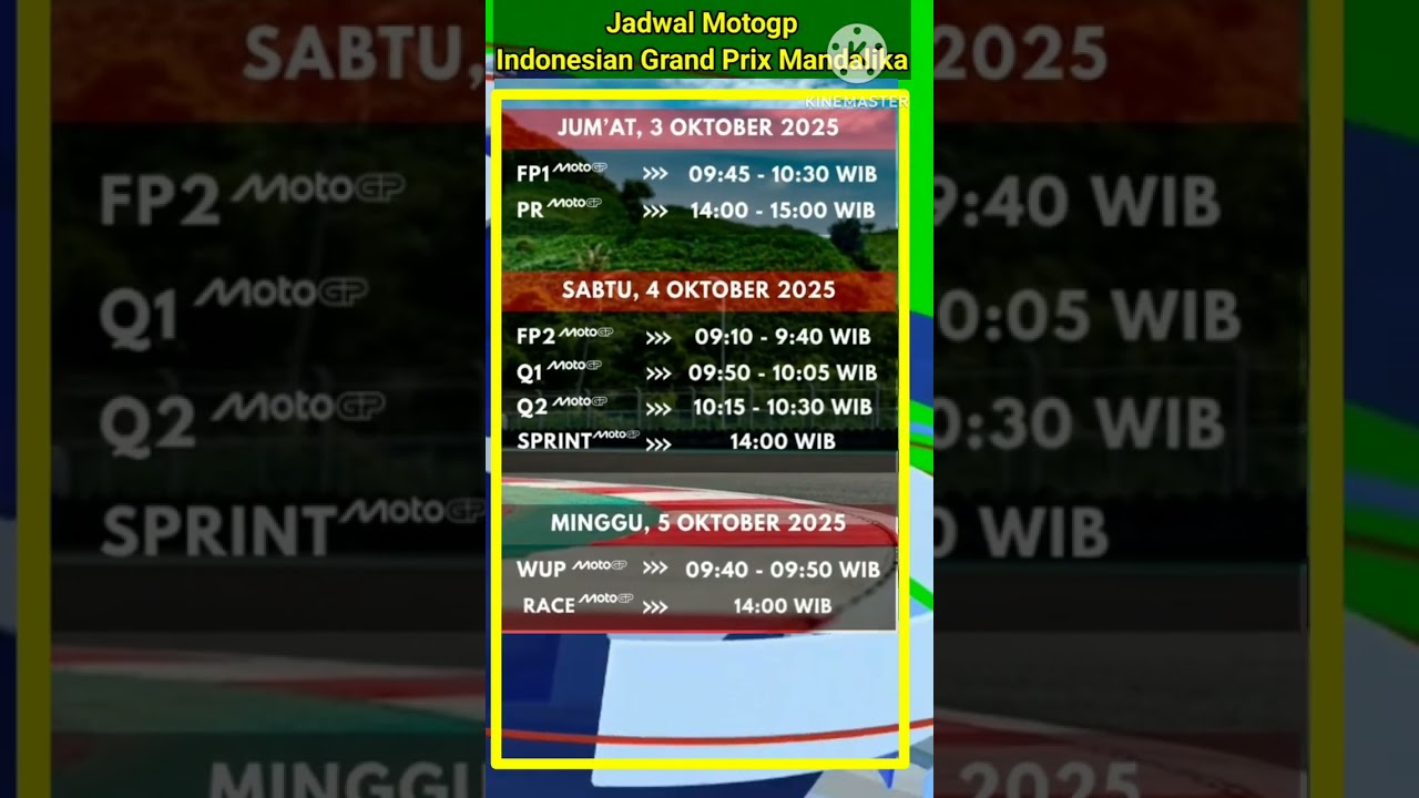 MotoGP Mandalika 2025 Schedule 🏁