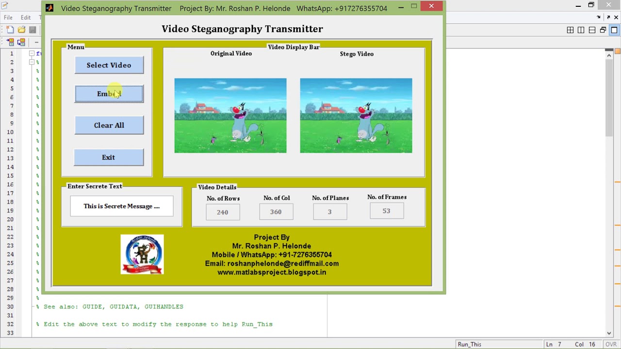 Unlock Hidden Messages with Video Steganography in MATLAB 🎥
