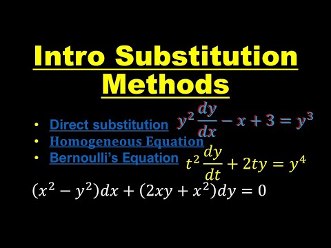 Introduction to Substitution Methods | Differential Equations