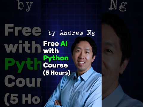 Free Python Ai CourseBy Andrew Ng 🤩 #pythonai #aicourses #pythoncourse #freecourses