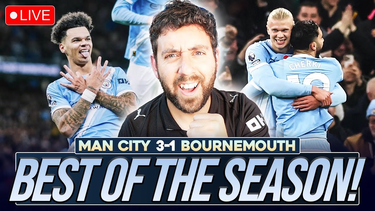 Manchester City Dominates Bournemouth 3-1 in Exciting Match! 🔥