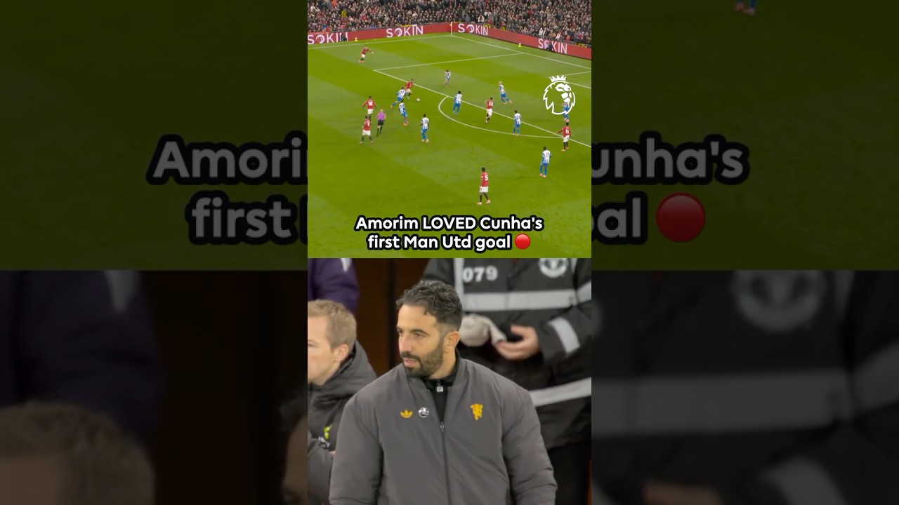 Amorim Celebrates Cunha's First Goal for Man Utd ⚽