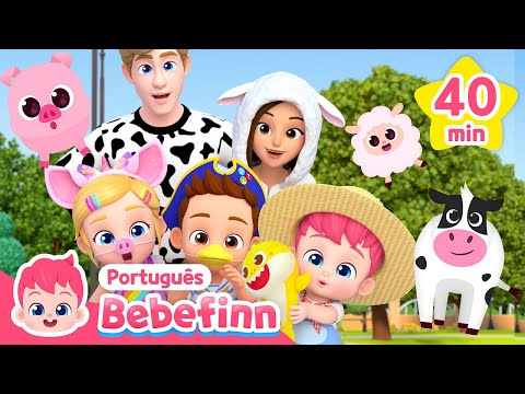 Animais da Fazenda🐷🐮🐥 | MacDonald | +Compilação | Bebefinn em Português - Canções Infantis