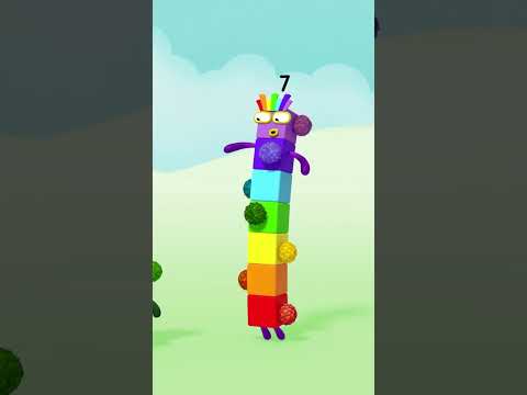 Matemática Colorida | Aprenda a adicionar com Sete - Pt.5 | Numberblocks Português Brasil #short