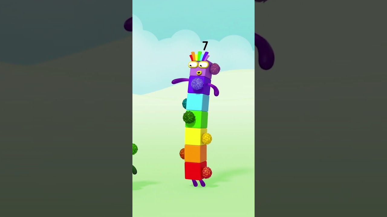Matemática Divertida com os Blocos Coloridos: Aprenda a Somar com o Número 7! #short