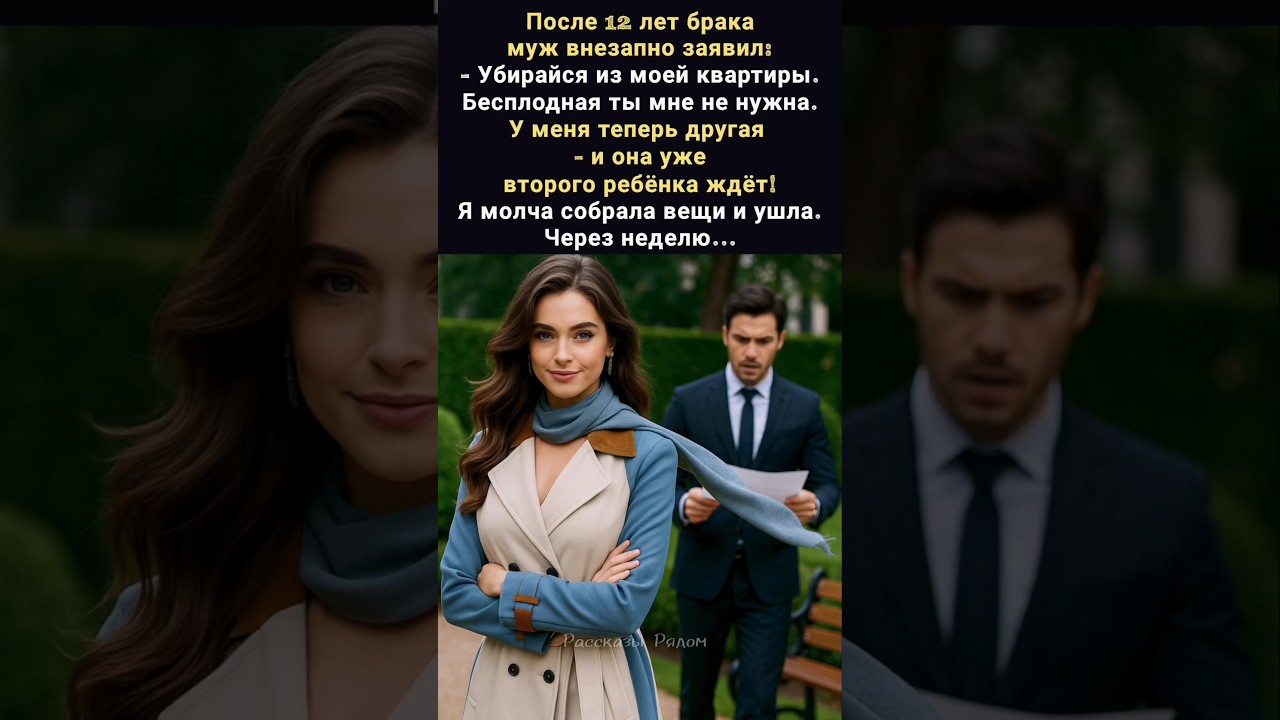 После 12 лет брака муж внезапно заявил:— Убирайся из моей квартиры. Бесплодная ты мне не нужна...