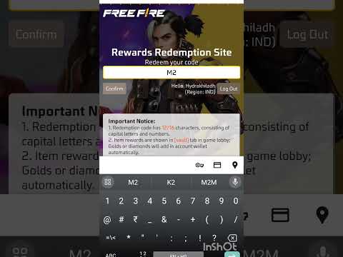 Free fire today's redeem code | free fire redemption site code | FF redemption code | FF redeem code