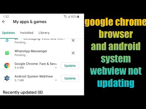 google chrome browser and android system webview not updating problem solve