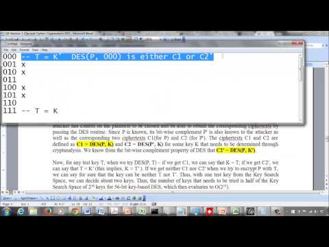 DES Q10 ChosenPlaintextAttack BitwiseComplementProperty