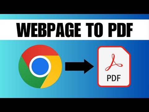 How To Convert a Webpage Into PDF Document