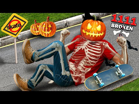I Broke BONES While Skateboarding On Halloween🎃