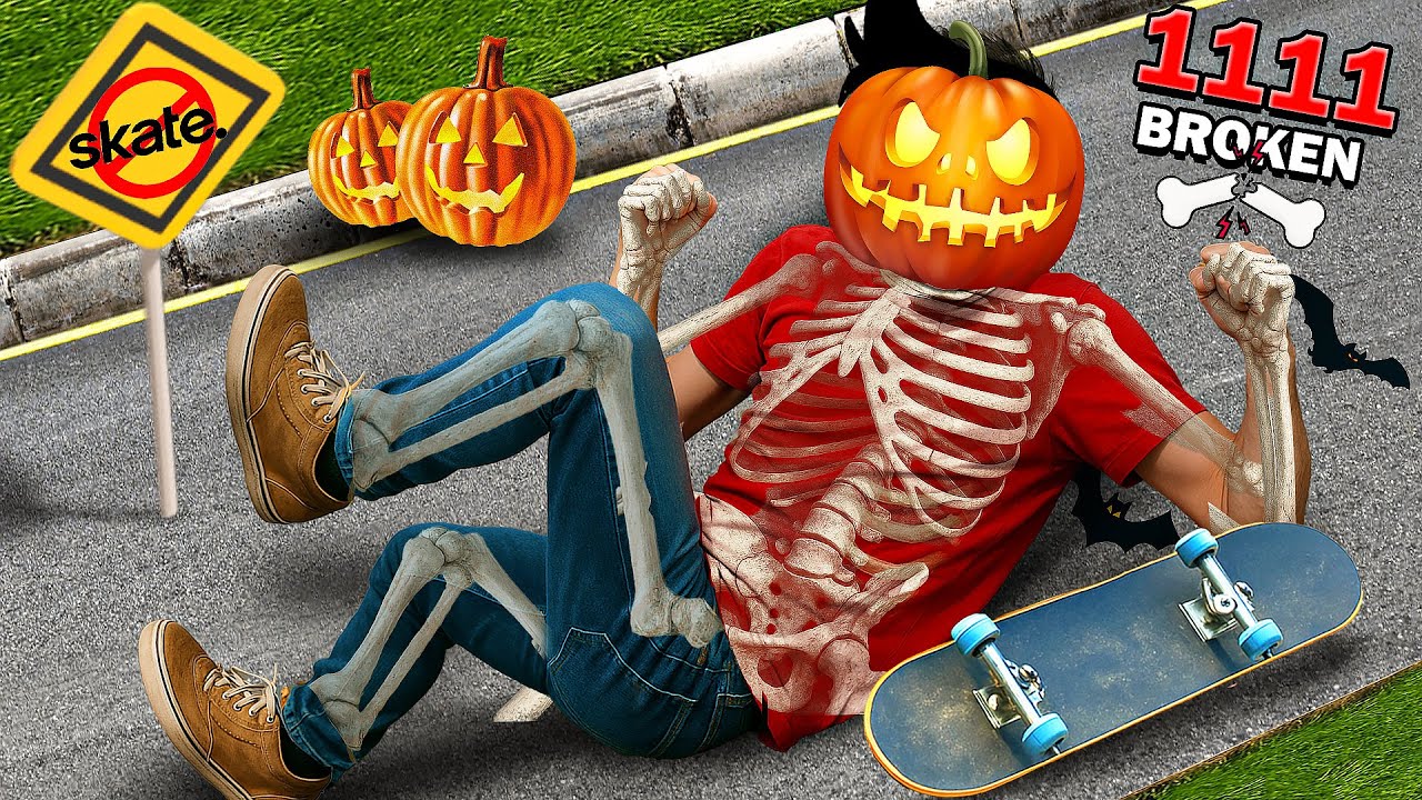 Halloween Skateboarding Mishap: I Broke Bones 🎃