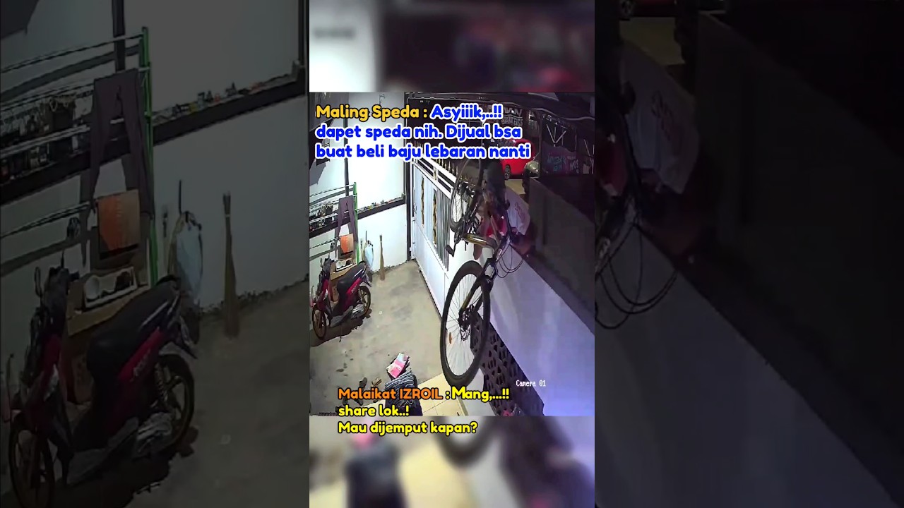 Ape Stealing Bicycle Caught on CCTV in Cirebon