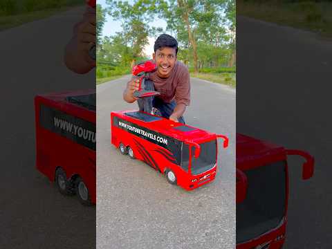 Small red bus vs big RC YouTube travel bus