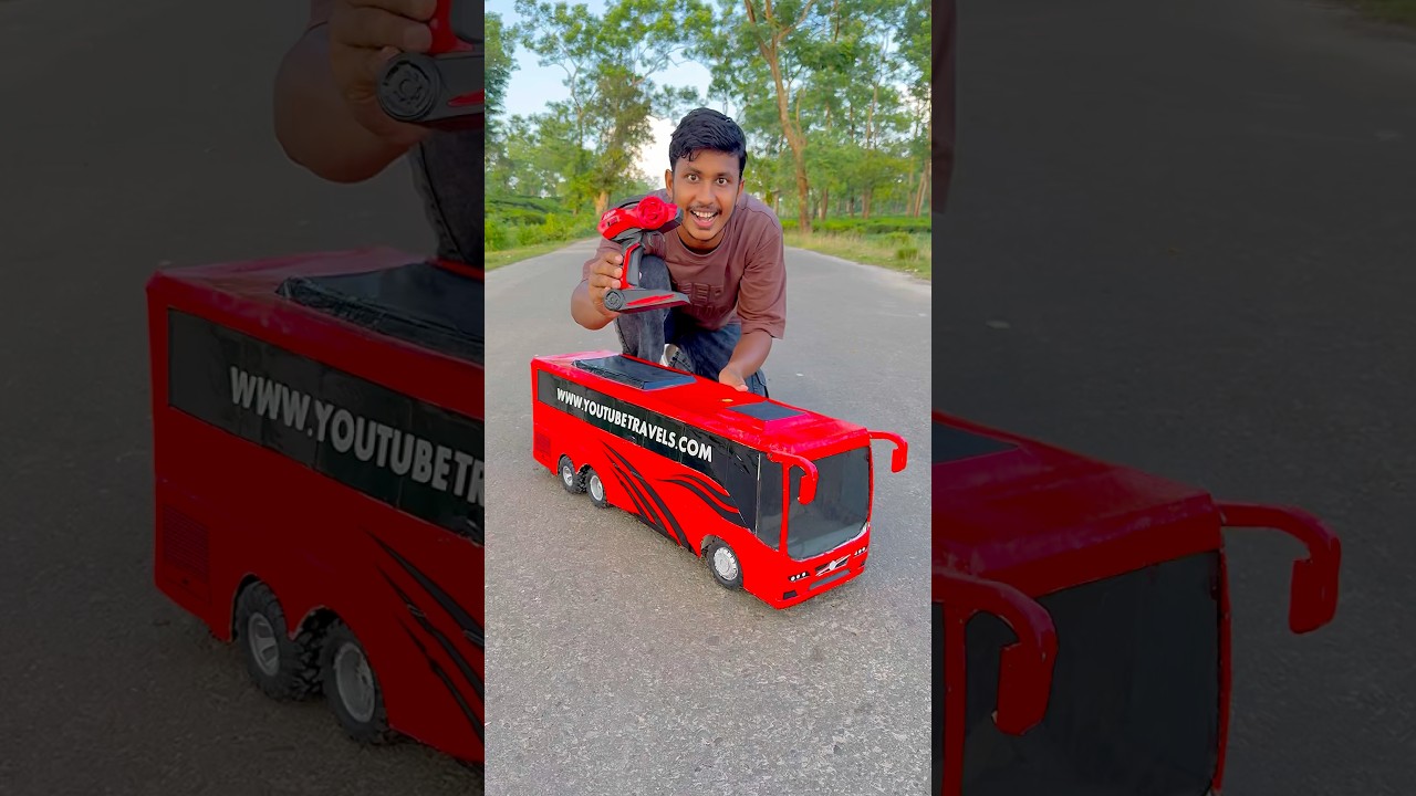 Epic Showdown: Small Red Bus vs Large RC Travel Bus 🚍 | Unboxing & Review