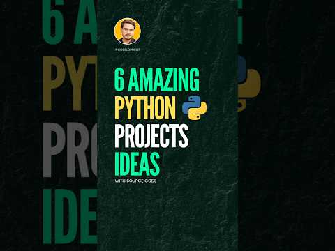 6 Python Projects with Source Code π₯π‘ #shorts #python #resume