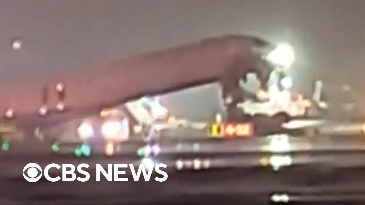 Air Canada Express plane collides with ground vehicle at New York's LaGuardia Airport