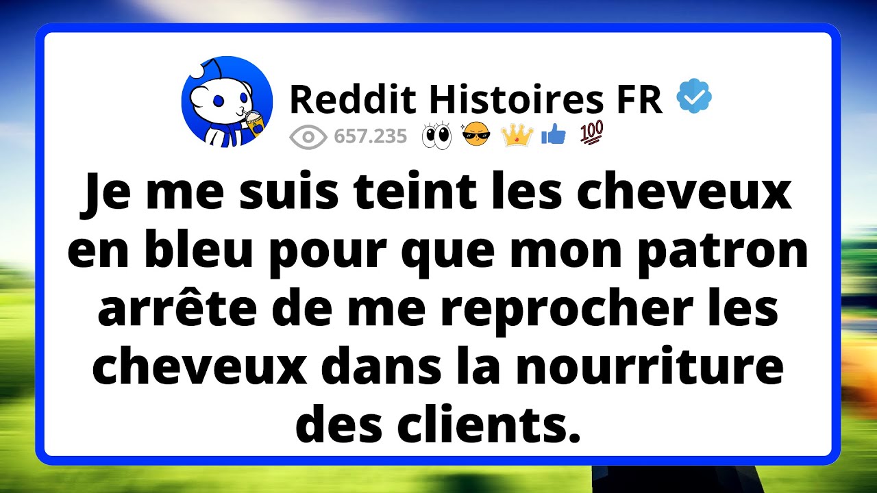 Je me teins en bleu pour arrêter les reproches au boulot 💙