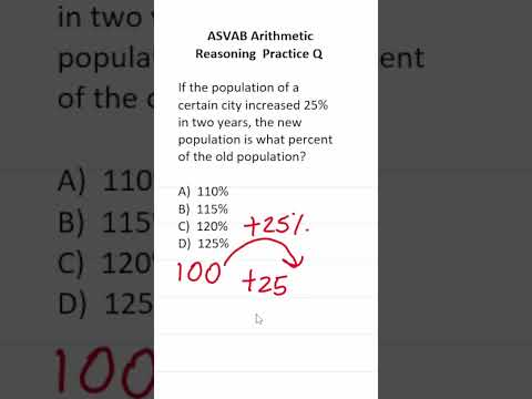 ASVAB/PiCAT Arithmetic Reasoning Practice Test Q: Percent Increase #acetheasvab with #grammarhero