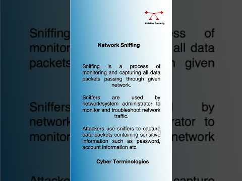 CyberSecurity Definitions | Sniffing