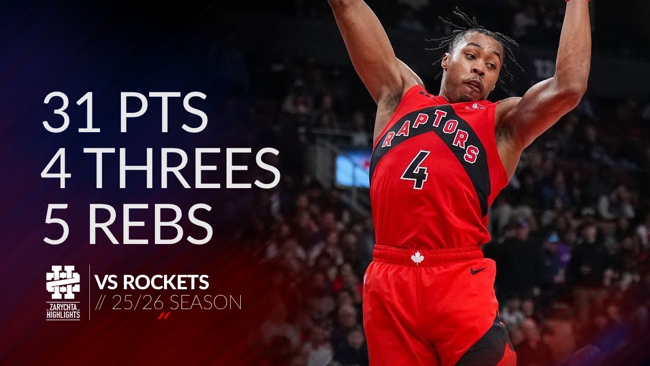 Scottie Barnes Dominates with 31 Points & 4 Threes vs Rockets | 2025 Season Highlights π