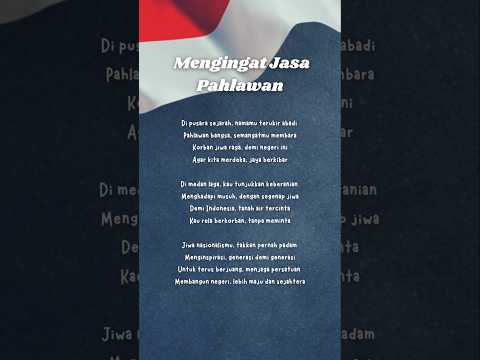 Mengingat Jasa Pahlawan | Puisi Pahlawan Pendek #shorts #puisipahlawan #musikalisasipuisi #puisi