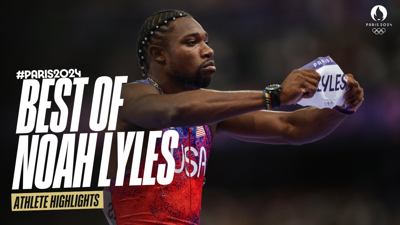Highlights of Noah Lyles at the Paris 2024 Olympics