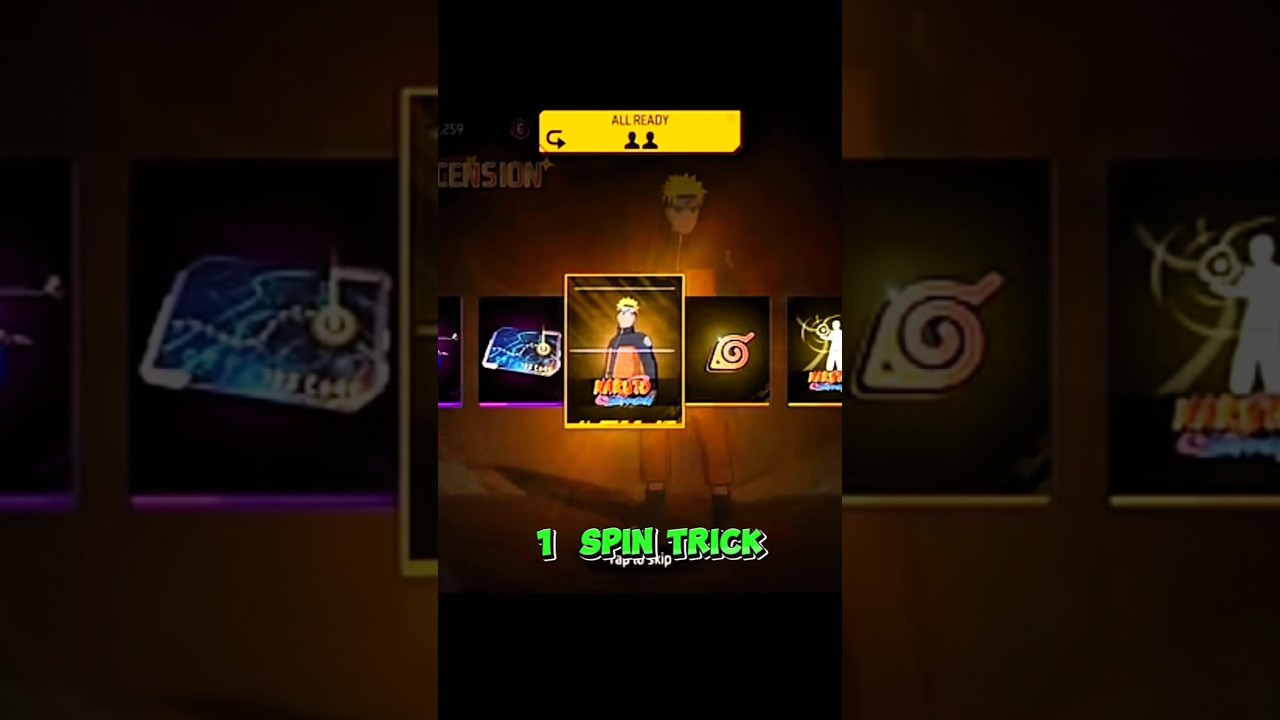 NARUTO iN FREE SPiN🪡🍷#freefire #freefireclips #ff #garenafreefire
