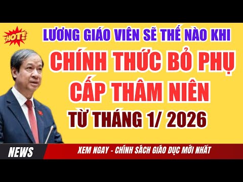Lương Giáo Viên Chính Thức Bỏ Phụ Cấp Thâm Niên Bắt Đầu Từ Tháng 1 Năm 2026