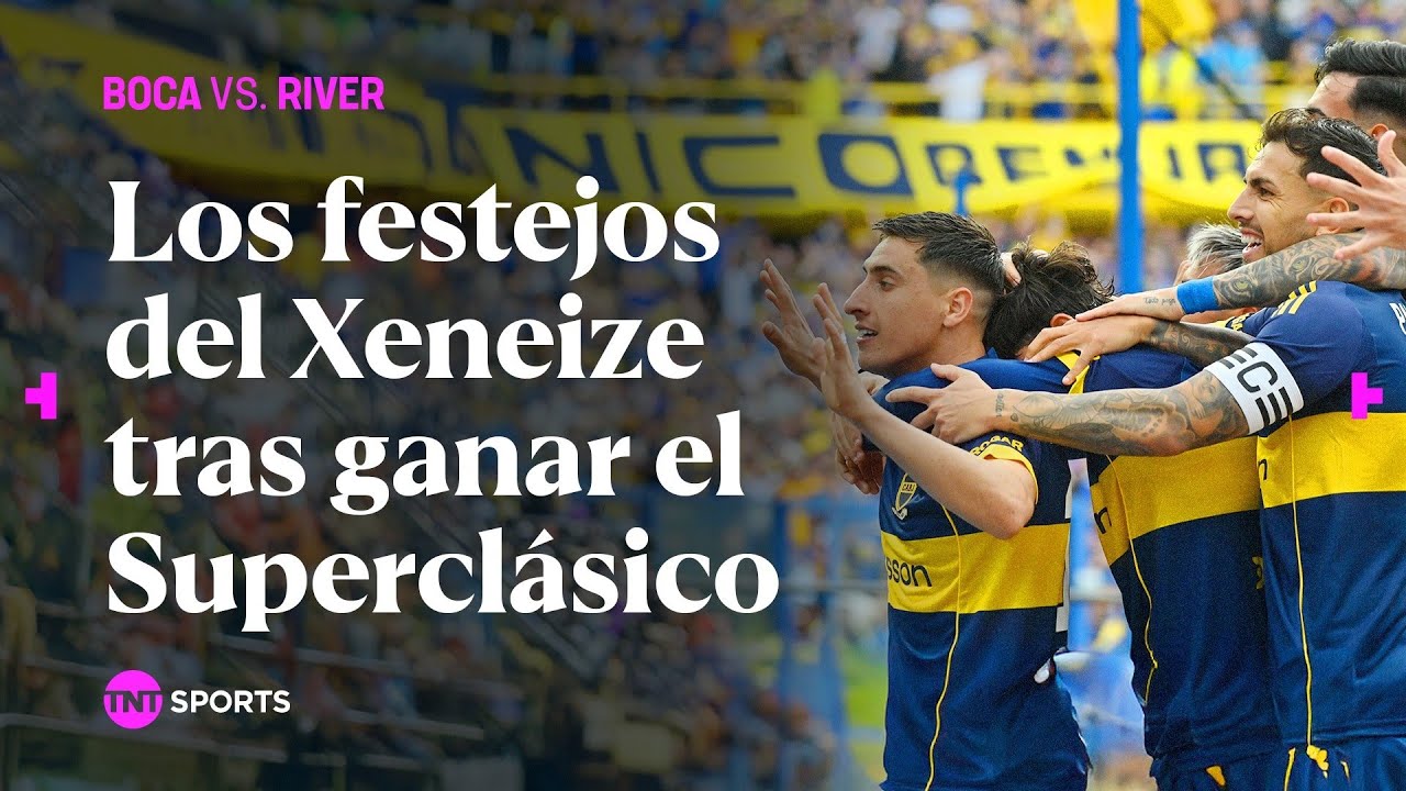 Los FESTEJOS de BOCA tras VENCER a RIVER en el SUPERCLÁSICO